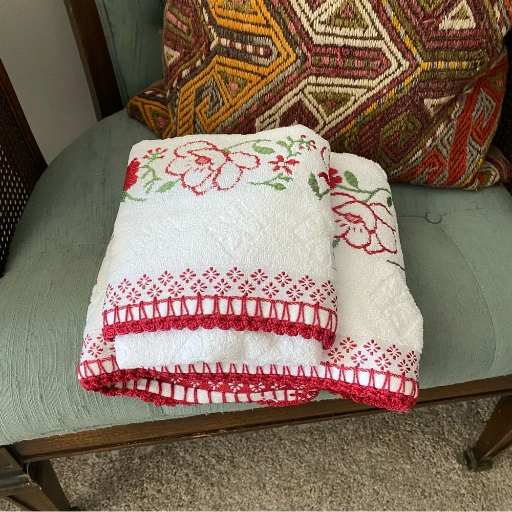 Christmas Bath Towels and Hand Towel Set